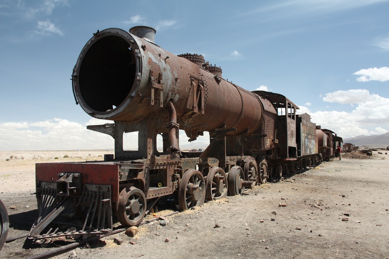 Cmentarzysko pociągów w Boliwii